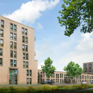 Art impressie van een woongebouw