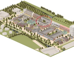 Art impressie van woongebouwen Blok 14 van boven 