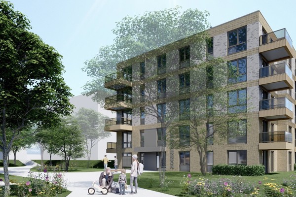 Art impressie woongebouw aan de Nieuwe Steen in Hoorn