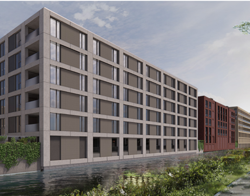 Art impressie van woongebouwen Blok 14 in Hoorn