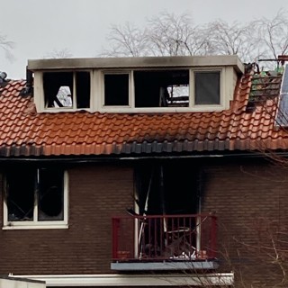 Woning waarin brand is geweest