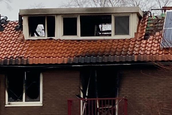 Woning waarin brand is geweest