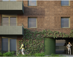 Art impressie woongebouw van Balenstraat